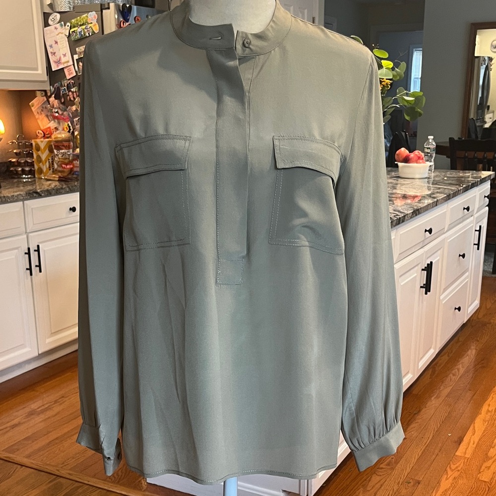 Talbots Olive Green Blouse